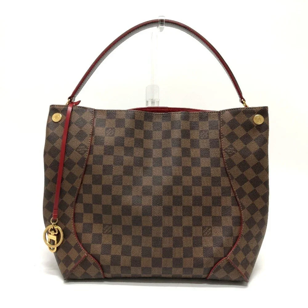 LOUIS VUITTON Authentic Black Damier Canvas Shoulder Bag